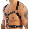Generique Harnais lanières Fines Thin Chest Simili Noir
